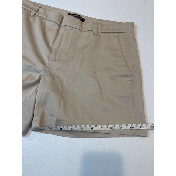 Banana Republic Womens The Avalon Shorts Mid Rise Stretch Flat Front Beige SZ 8 - Picture 7 of 10